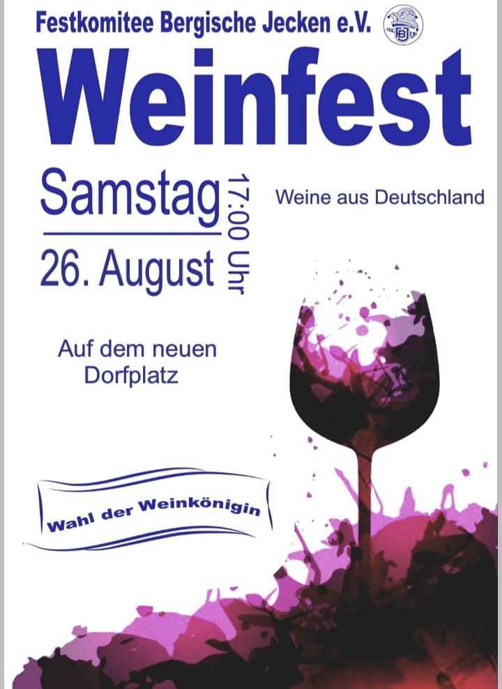 Einladung zum Weinfest am Dorfplatz in Blecher.